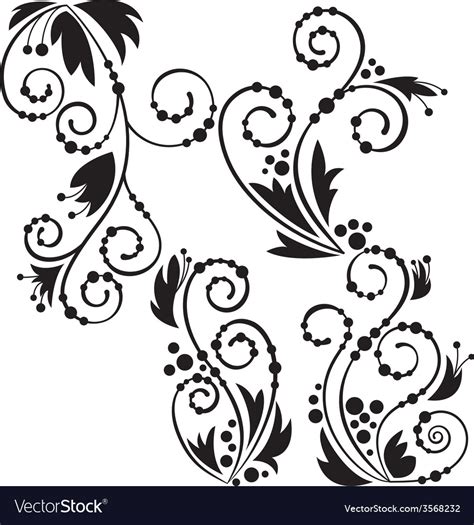 floral flourishes royalty  vector image
