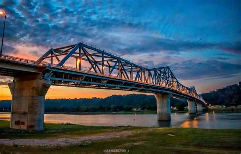 Madison Milton Bridge Spanning The Ohio River In Madison In Madison