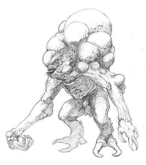 Artstation Monster Sketches Nick De Spain Monster Sketch Creature