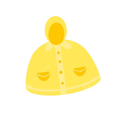 Yellow Raincoat Clipart Transparent Background Yellow Cape Style