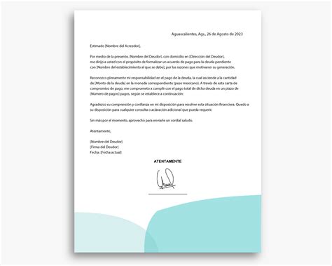 Carta De Compromiso De Pago Formato 2024