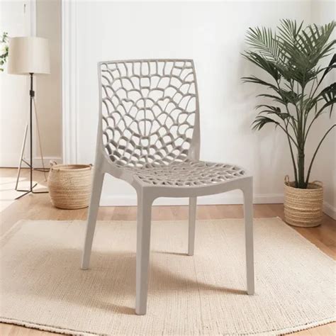 Cadeira Gruvyer Cozinha Jantar Alto Brilho Higlopp Nude Parcelamento Sem Juros