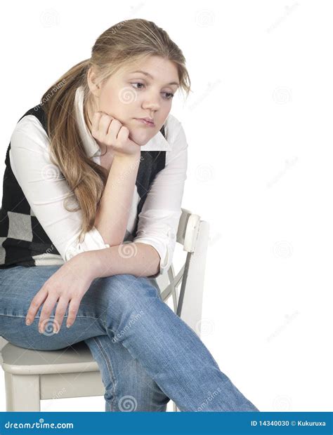 Femme Blonde Triste Photo Stock Image Du Cheveu Motif