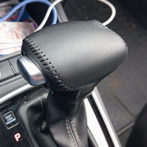 Чехол из натуральной кожи ручки АКПП Киа Рио 4 Kia Rio 4 2017-2023, Киа ...