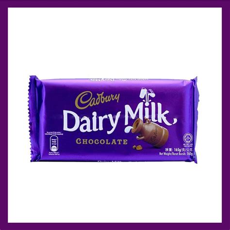 Cadbury Dairy Milk Chocolate Bar 165g Shopee Philippines