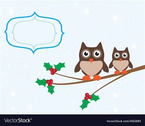 Owl Card Royalty Free Vector Image Vectorstock