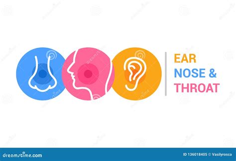 ENT Doctor Logo Template. Ear Nose Throat Doctor Clinic. Mouth Health Otolaryngology ...