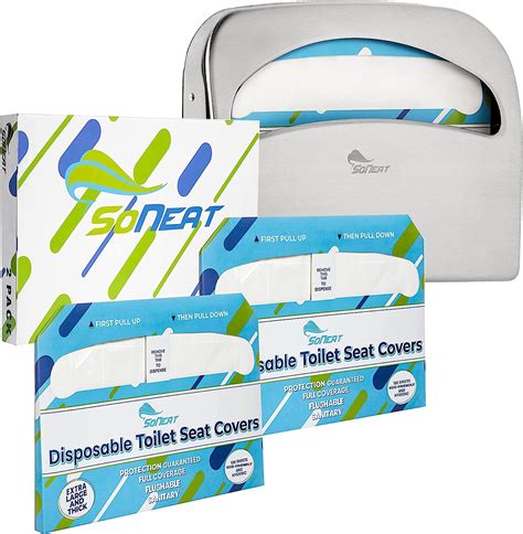 Amazon Soneat Half Fold Toilet Seat Cover And Dispenser Set