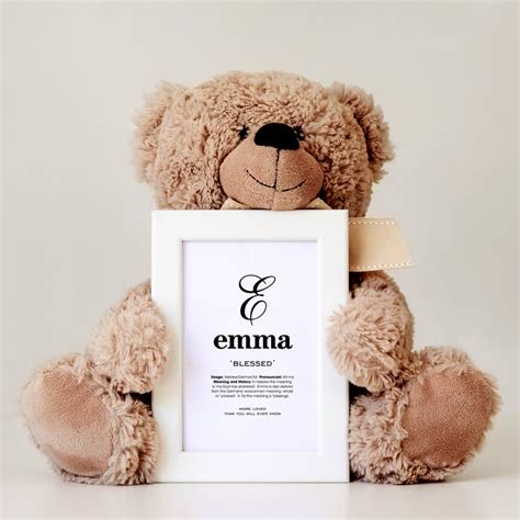 Emma Name Meaning Printable Name Art Modern Nursery Decor Etsy