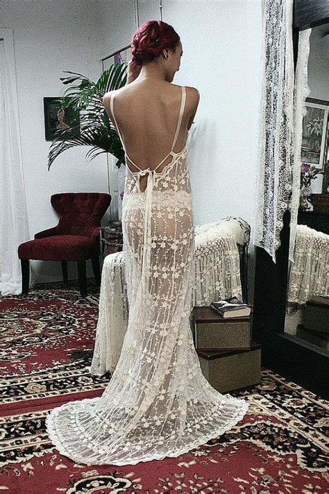Backless Bridal Lace Nightgown Heirloom Collection Wedding Lingerie