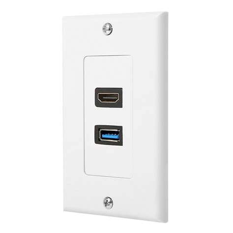 Mua Zexmte Hdmi And Usb Wall Plate Hdmi Wall Charger Outlet Mount