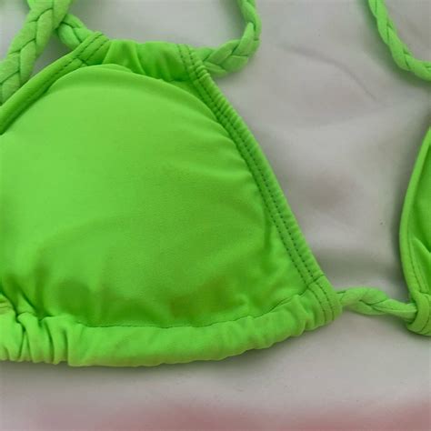 Cheeky Y2k Ravish Sands Bikini Hot Pink And Lime Gree Gem