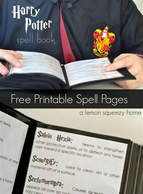 Harry Potter Spell Book Printable Pages