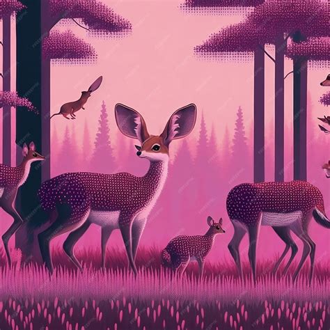 Premium Ai Image A Deer With Deer In The Woods In The Background