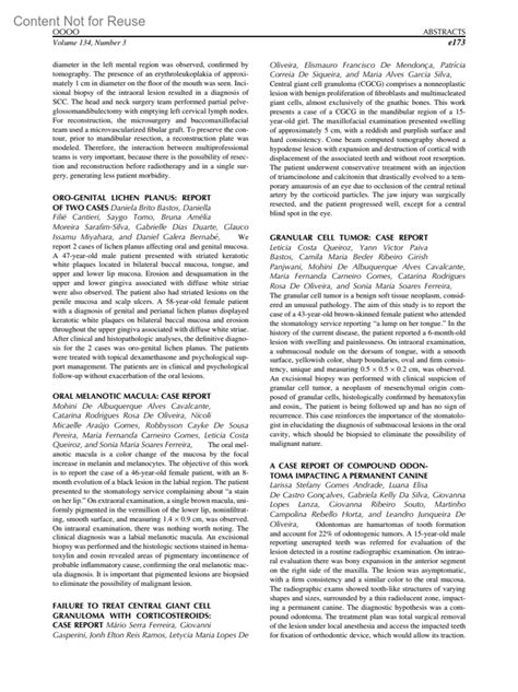 ORO-GENITAL LICHEN PLANUS: REPORT OF TWO CASES : Oral Surgery, Oral