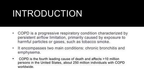 chronic obstructive pulmonary disease management | PPTX