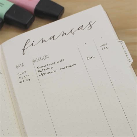 Como organizar suas finanças com bullet journal