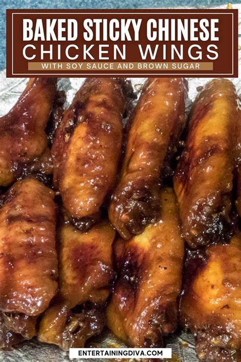 Baked Sticky Chinese Chicken Wings With Brown Sugar Soy Sauce