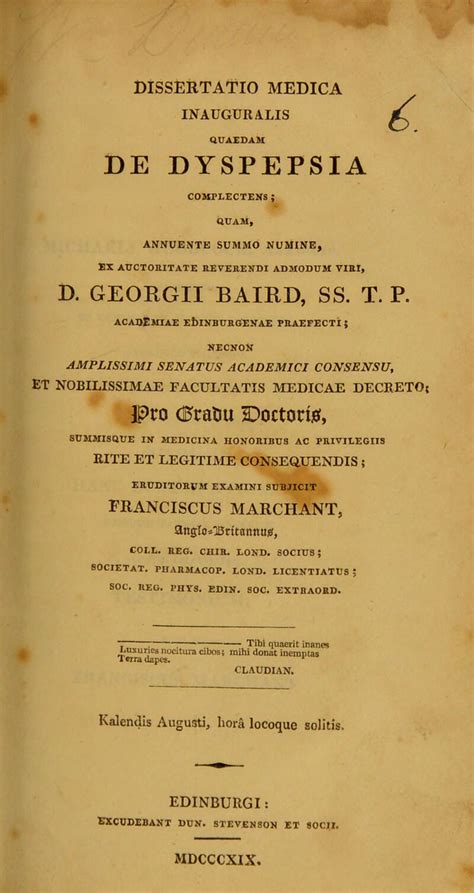 Dissertatio medica inauguralis quaedam de dyspepsia complectens ...