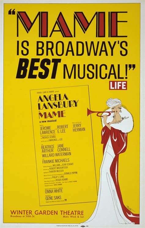 Mame is Broadway's best musical by Artcraft Lithograph - Artvee