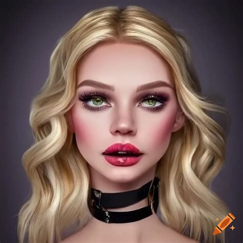 Portrait Of A Woman With Fair Blonde Hair And A Flower In It On Craiyon