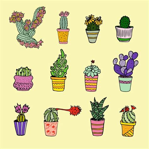 Premium Vector Watercolor Cactus Set