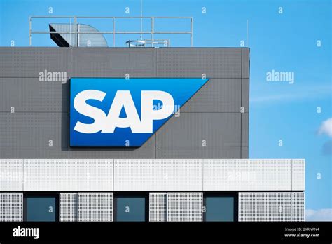 Sap Logo On Corporate Building Facade Global German Multinational