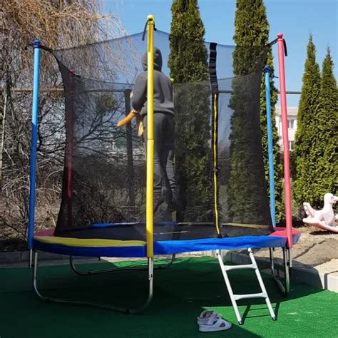 Якісні батути з Польщі З внутрішньою сіткою 💚Мультиколір💛 Пружини в ...