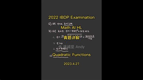 Math Ai Hl Ibdp Exam Youtube