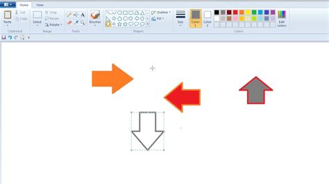 How To Fill Color In Different Arrow Shapes In Ms Paint Youtube