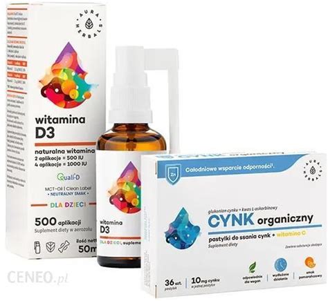 Aura Herbals Witamina D3 Dla Dzieci Aerozol 50 Ml Cynk Organiczny