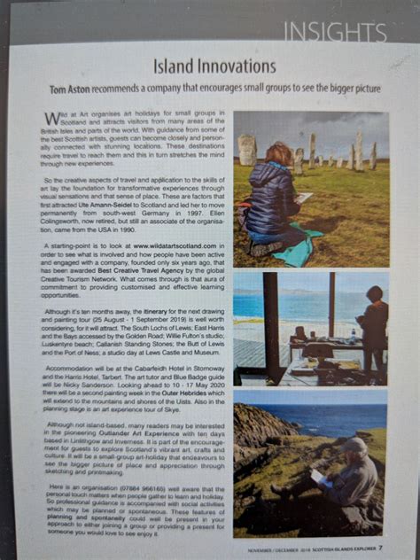 Scottish Islands Explorer Article Wild At Art