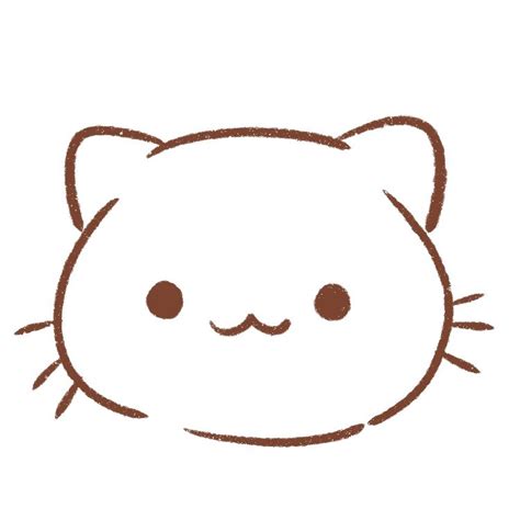 how to draw cute cat face