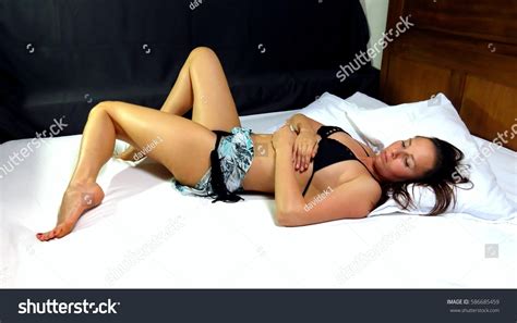 Beautiful Model Posing Black Bikini Stock Photo 586685459 Shutterstock