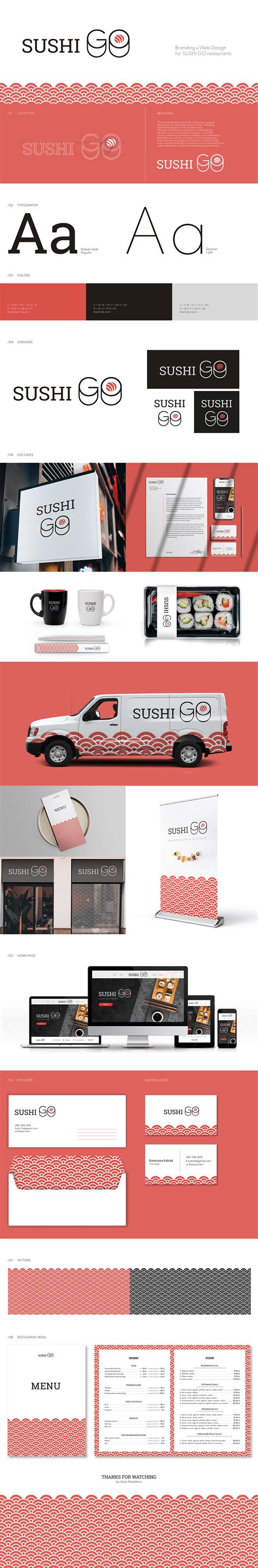 Branding For Chain Of Restaurants Sushi Go On Behance
