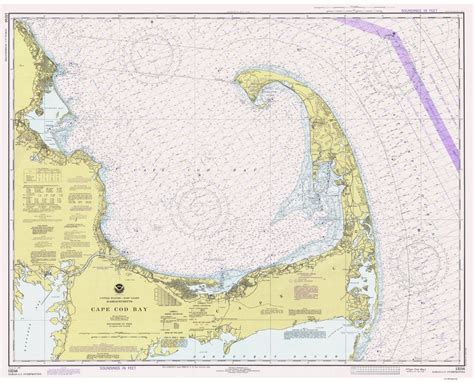 Cape Cod Bay 1978 Nautical Map 80000 AC Reprint Chart