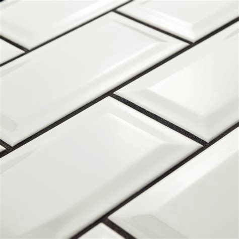 Elitetile Prospect X Ceramic Subway Tile In Glossy White