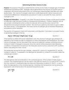 Chem Molar Volume Lab
