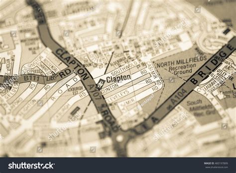 Clapton London Uk Map Stock Photo 483197899 - Shutterstock