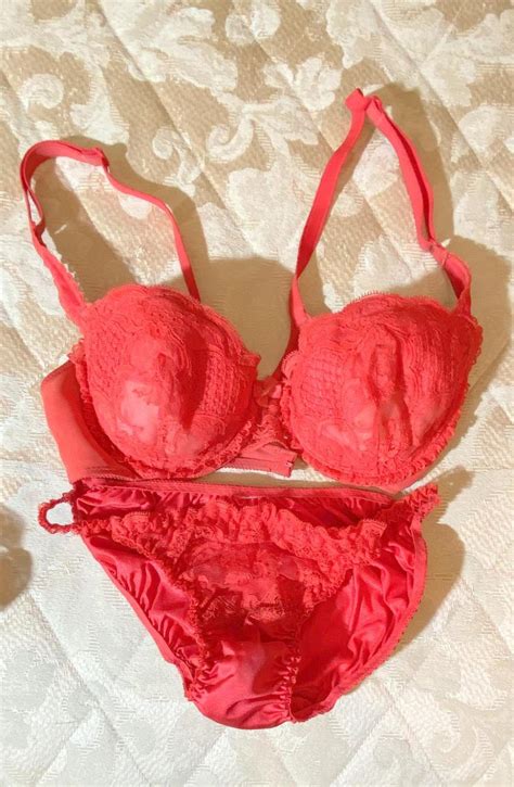 Lot Amourette Red Lace Lingerie Set Hickory Nude Half Corset Triumph Nude Lingerie Set A