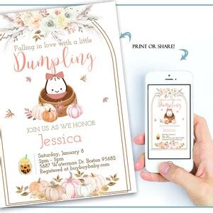 Fall Dumpling Baby Shower Theme Pumpkin Baby Shower Nude Etsy