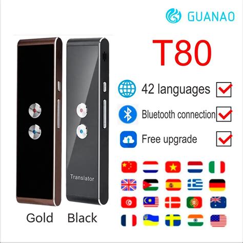 Портативный T8 умный голосовой речевой переводчик двухсторонний в ...