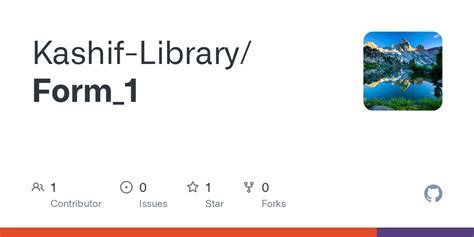 GitHub Kashif Library Form 1