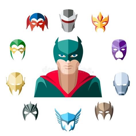 Superhero Character Flat Design Stock Illustrations Superhero