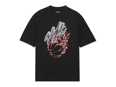 Travis Scott X Jordan Flight Graphic T Shirt Black Dropjustcom