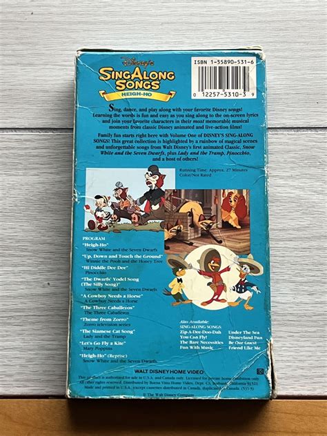 Disneys Sing Along Songs Snow White Heigh Ho Vhs 1991 12257531039