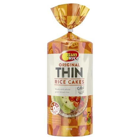 sunrice original thin rice cakes gm unisus