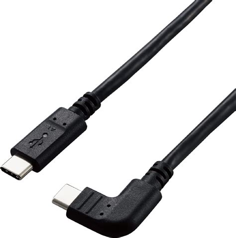 Jp エレコム Usbケーブル カメラ接続用l字usbケーブル Type Cタイプ Usb C To Usb C 4 0m Dgw Ccl40bk パソコン・周辺機器