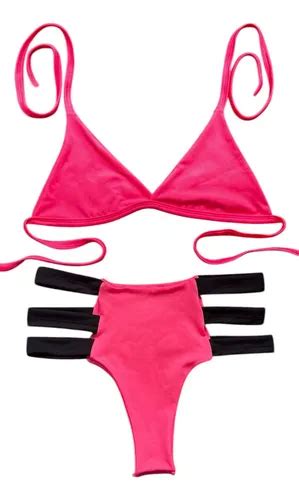 Biquíni Cintura Alta Hot Pant Tiras Laterais Moda Verão MercadoLivre