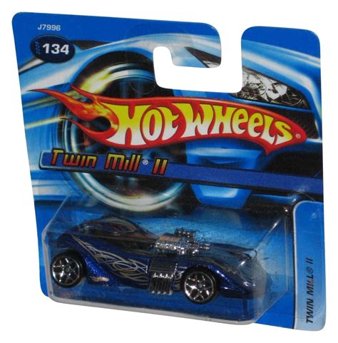 Hot Wheels Twin Mill Ii Mattel Blue Toy Car Short Card Walmart